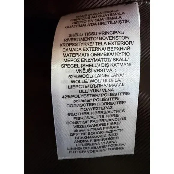 New Lauren Ralph Lauren Longline Plaid Wool Blend Reefer Coat Brown Plaid Sz 12 - Picture 9 of 11